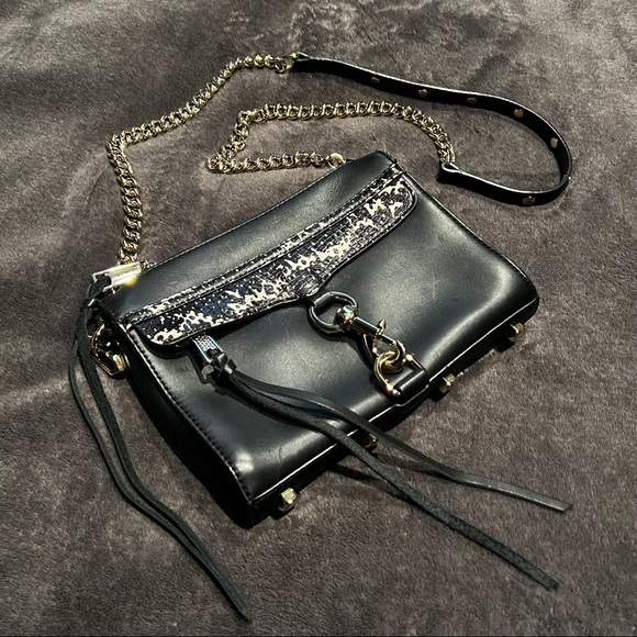 Rebecca Minkoff Convertible MAC “Morning After Clutch” Bag. Black Leather. - Picture 2 of 12